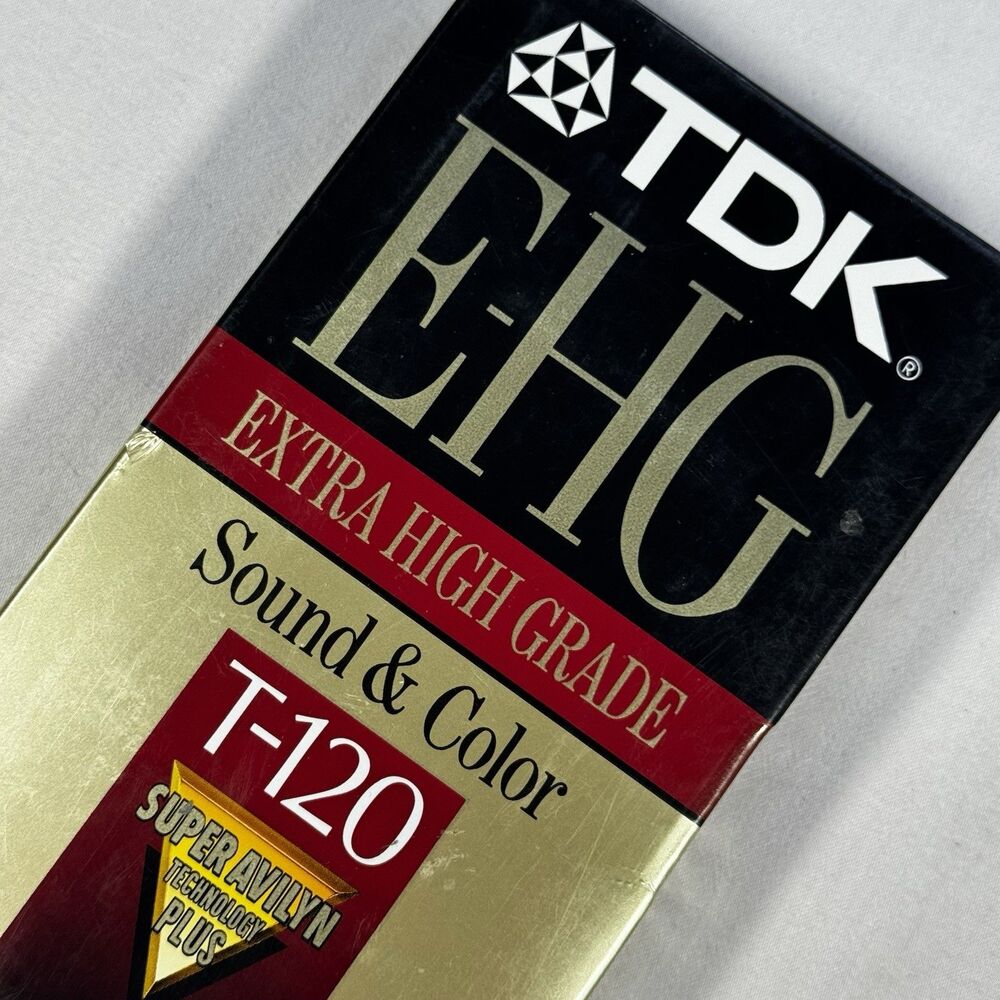 TDK EHG Extra High Grade VHS Tape T-120 - 6 Hour Sealed New Blank